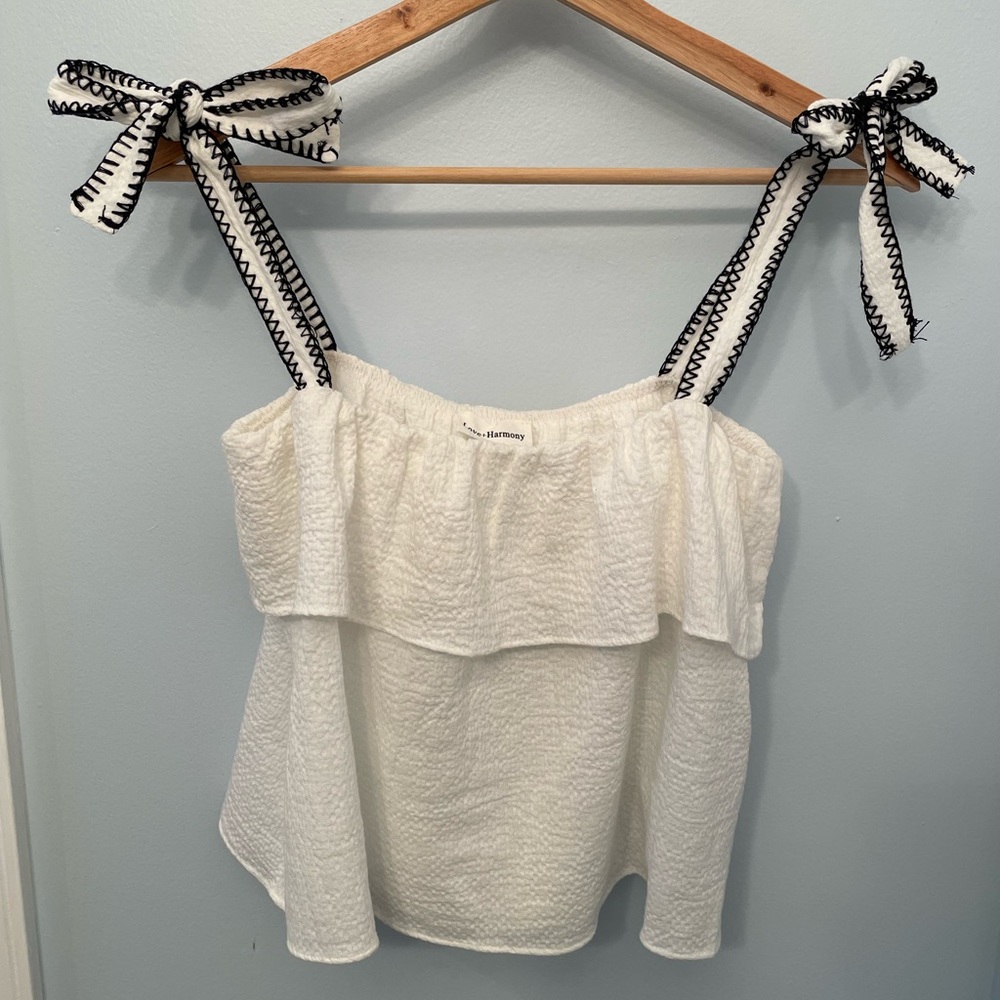 Love + Harmony White Tank Top